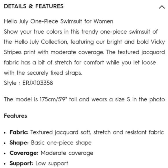 Roxy Red White Striped Bikini One Piece NWT - Picture 7 of 9